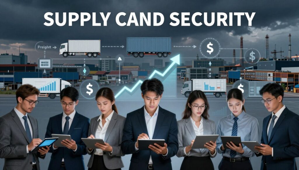 Infographic showing supply chain security financial impact across trucking and logistics industries