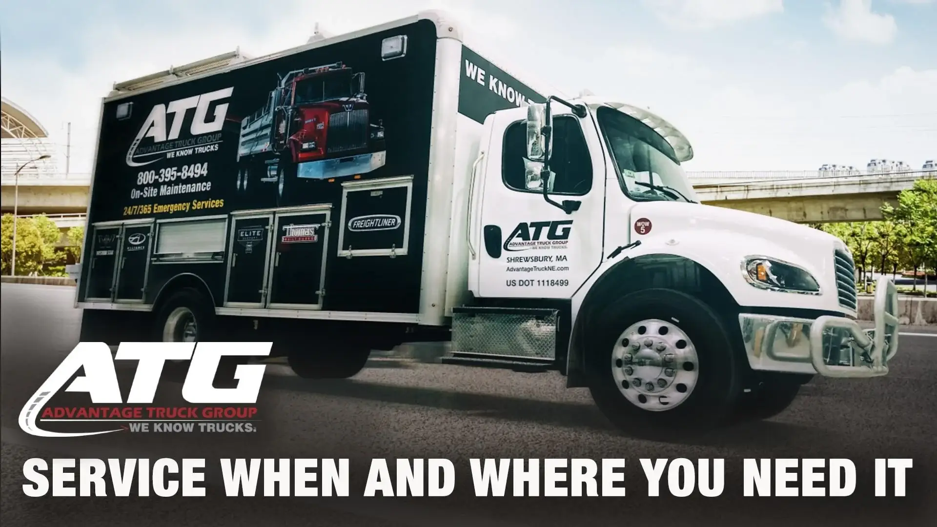 Advantage Truck Group service truck providing mobile fleet support across New England