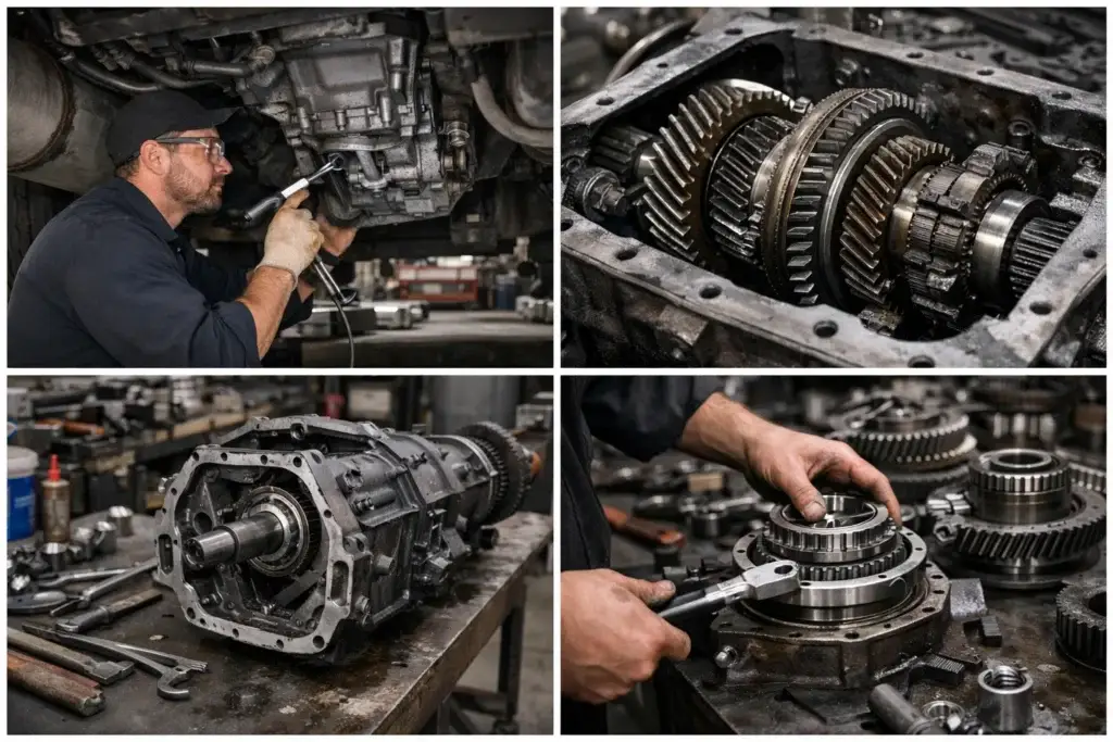 Transmission repair in action