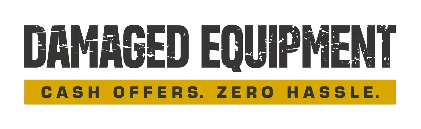 Damaged Equipment logo with tagline Cash Offers. Zero Hassle.